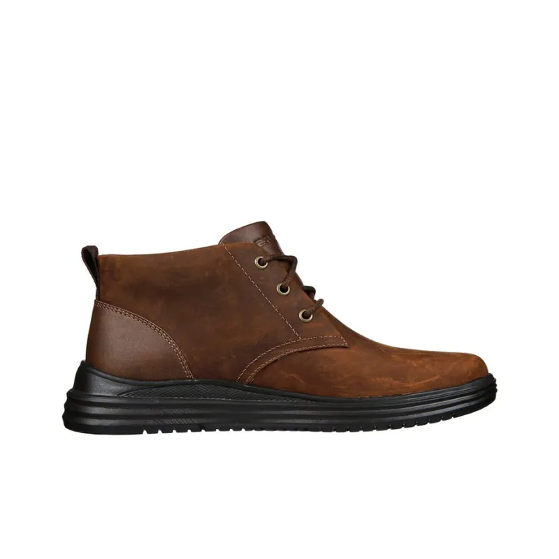 Skechers Proven Ankle Boots Men's Brown-1