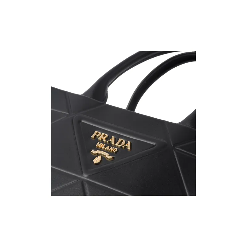 PRADA Symbole Leather Shoulder Bag, Crossbody Bag, Handbag Trumpets Women's Black-3