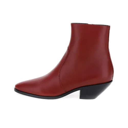 SAINT LAURENT West Ankle Boots Women's Red