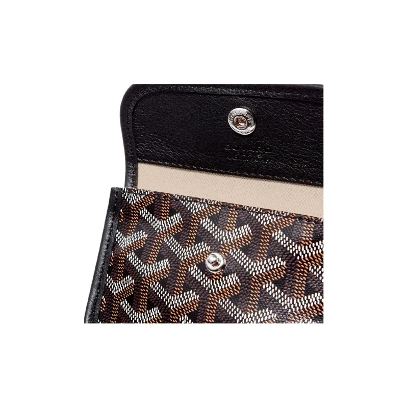 GOYARD Anjou Canvas With Calfskin Combo Bag Tote Shopping Bag One Shoulder Handbag Mini Women's Black/Gray Small Heart-3