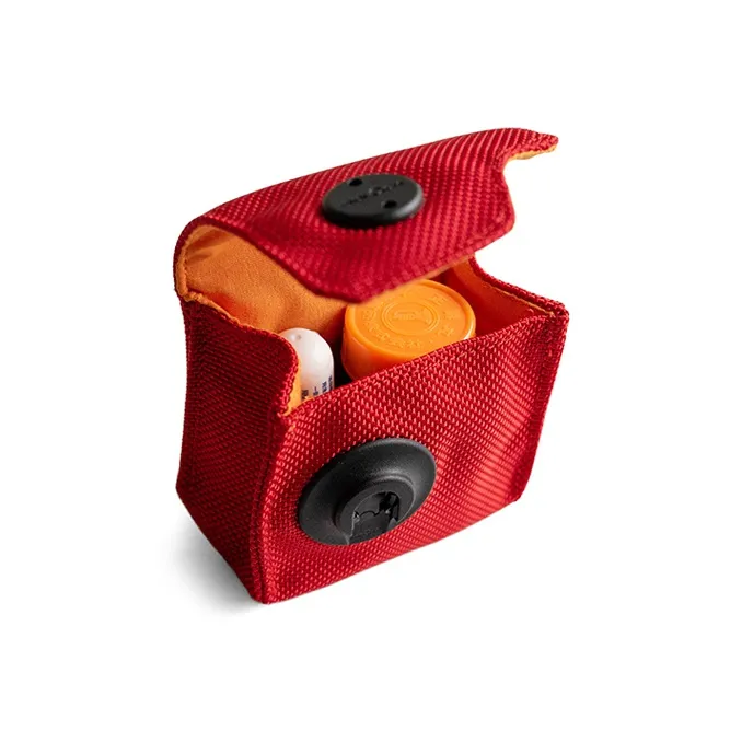 MYBRANDORIGINAL Nylon Lipstick Case Coin Purse Earphone Case Storage Bag Key Pouch Mini Unisex Red-3