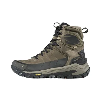 Oboz Footwear Bangtail Slip-Resistant Water-Resistant High-Top Outdoor Shoes Men's Black Gray Color