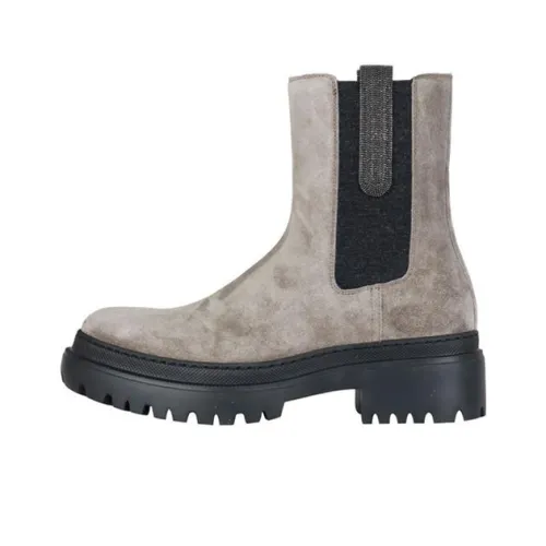 Brunello Cucinelli Chelsea Boots Women's Gray