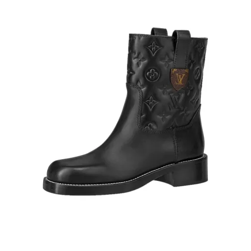 LOUIS VUITTON Downtown Ankle Boots Women's Black