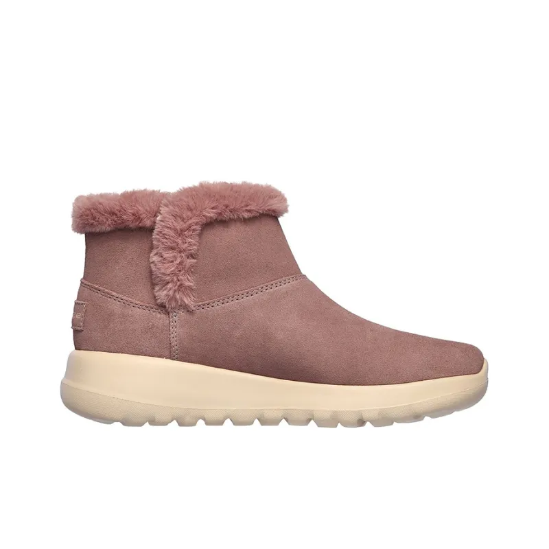 Skechers ON THE GO Warm And Wear Resistant Short Snow Boots Women's Light Pink-1