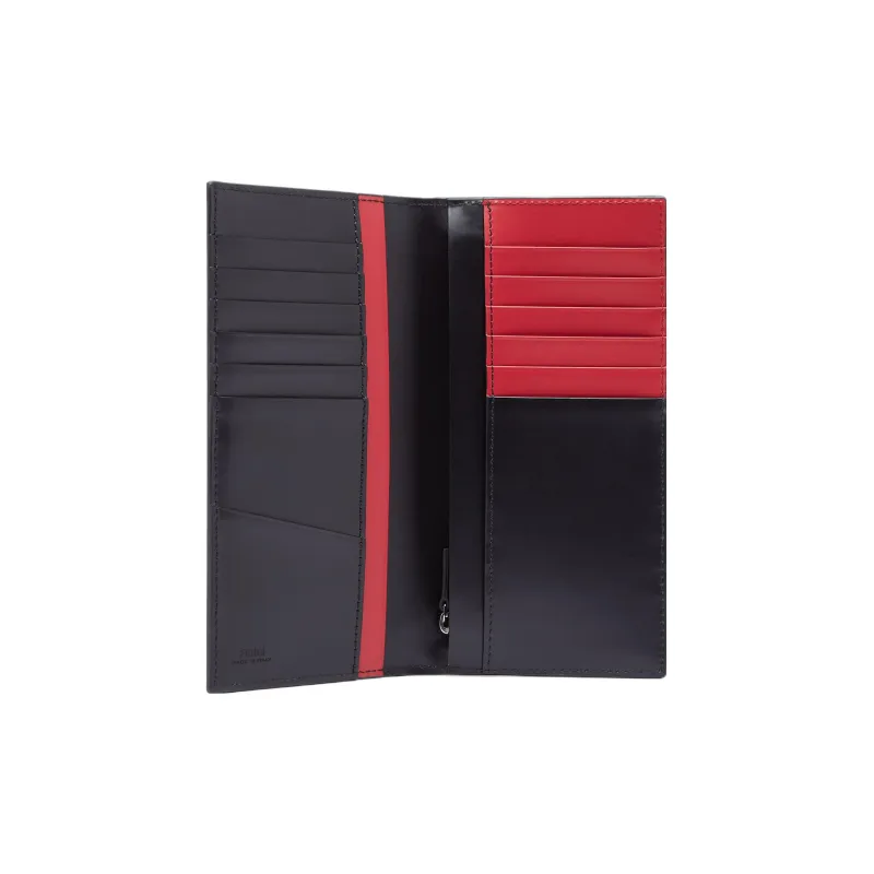 FENDI Leather Wallet Men's Black-2