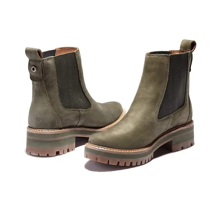Timberland Courmayeur Valley Chelsea Boots Women's Dark Green-2