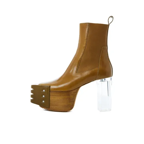 RICK OWENS Ankle Boots Women's Earth Yellow