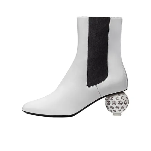 HERMES Chelsea Boots Women's White