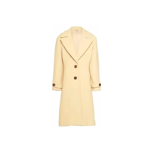 MIU MIU Coats Women's Light Yellow