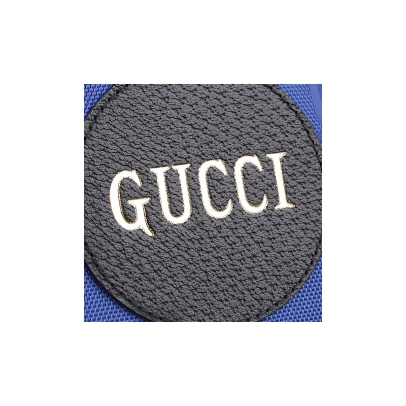 GUCCI Off The Grid Nylon And Leather Backpack Unisex Blue-5
