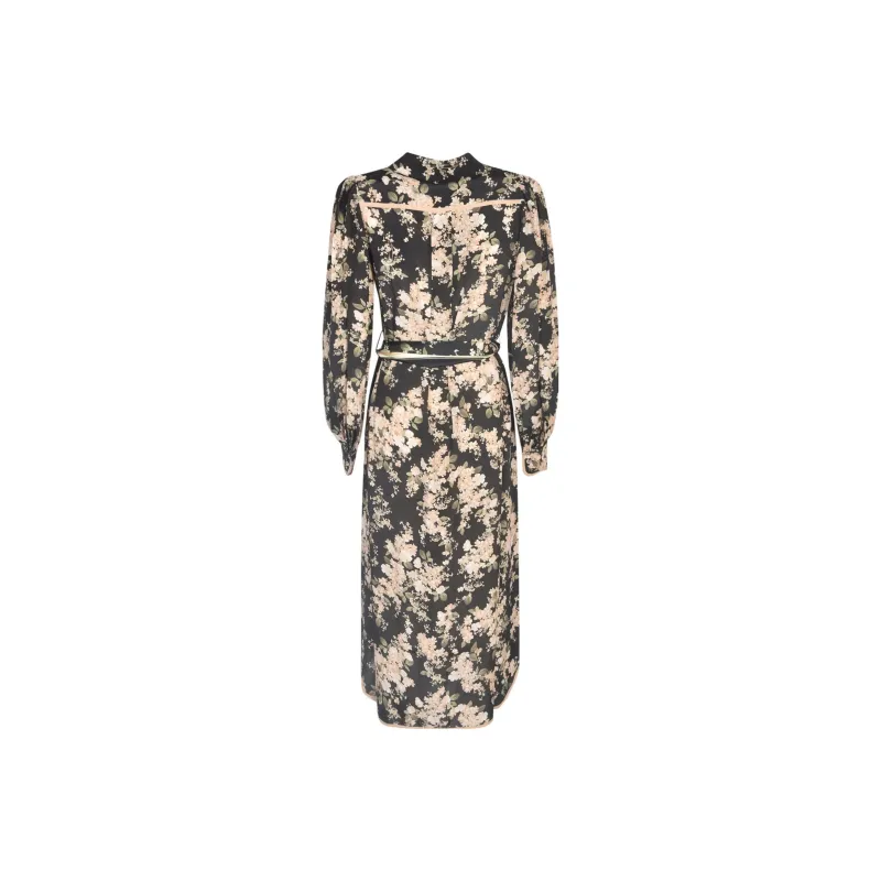 Zimmermann FW23 Long Sleeved Dress Women's Black-1