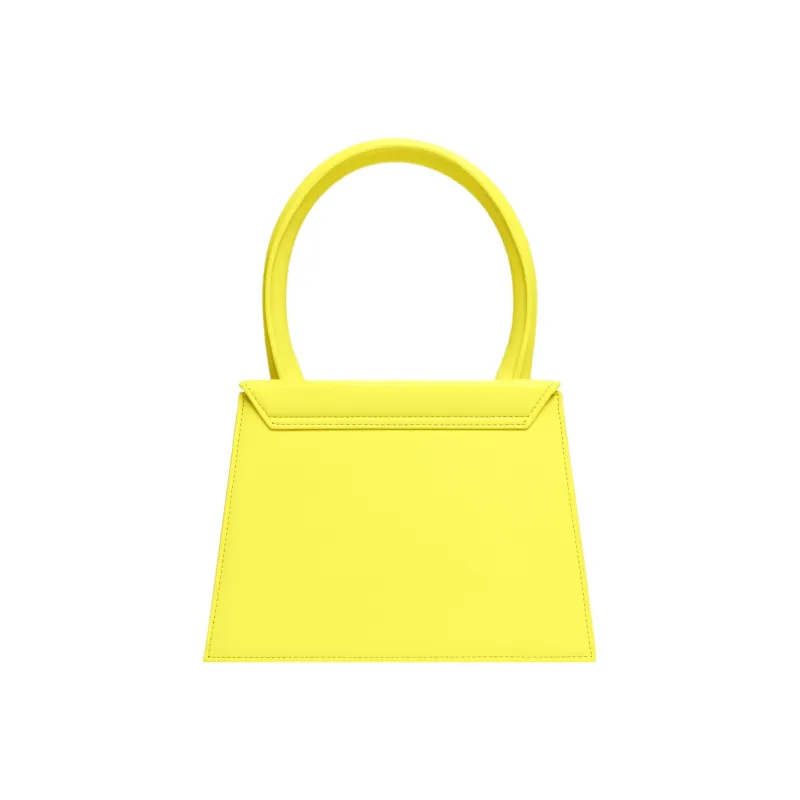 Jacquemus LE GRAND CHIQUITO Cow Leather Shoulder Bag Crossbody Bag Handbag Large Size Women's Yellow-2
