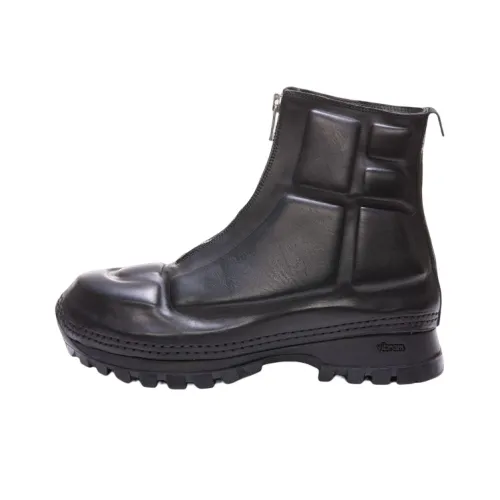 GUIDI Zip-front Leather Ankle Boots