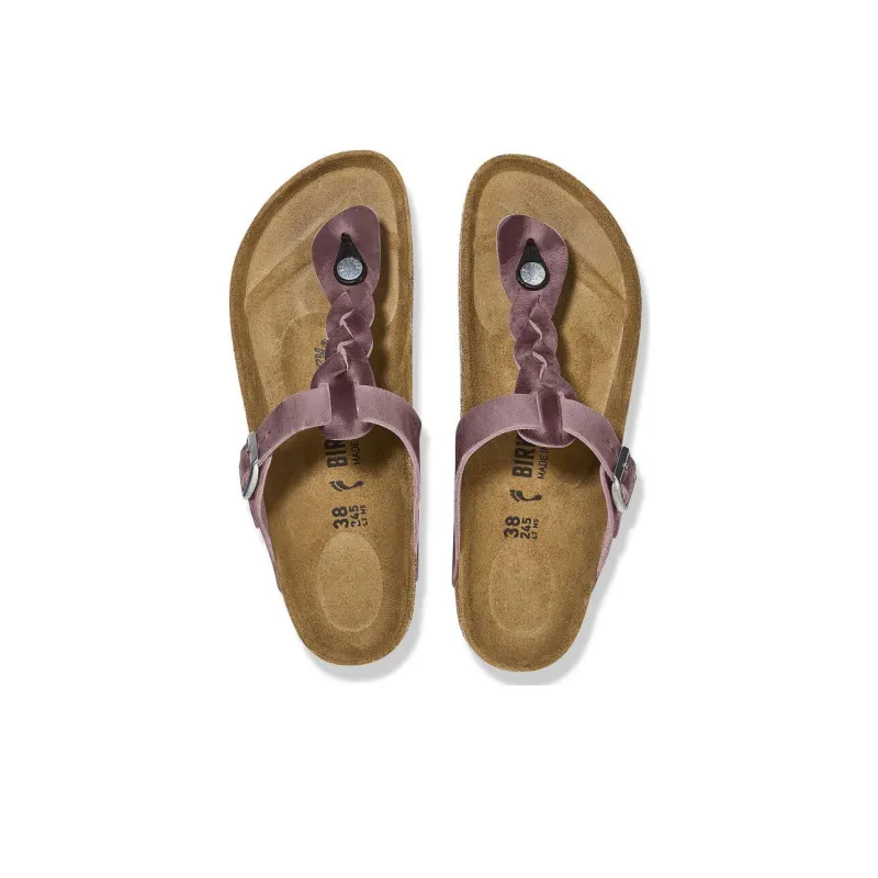 Birkenstock Gizeh Braided Flip Flops Women's Pink-1