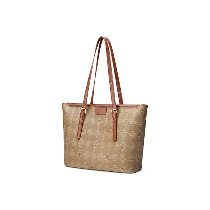 MashaLanti Synthetic Leather Tote Bag, Shopping Bag, Shoulder Bag Women's Coffee-1