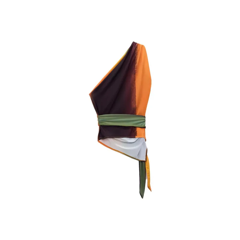 ZARA Tank Tops Women's Saffron Green-1