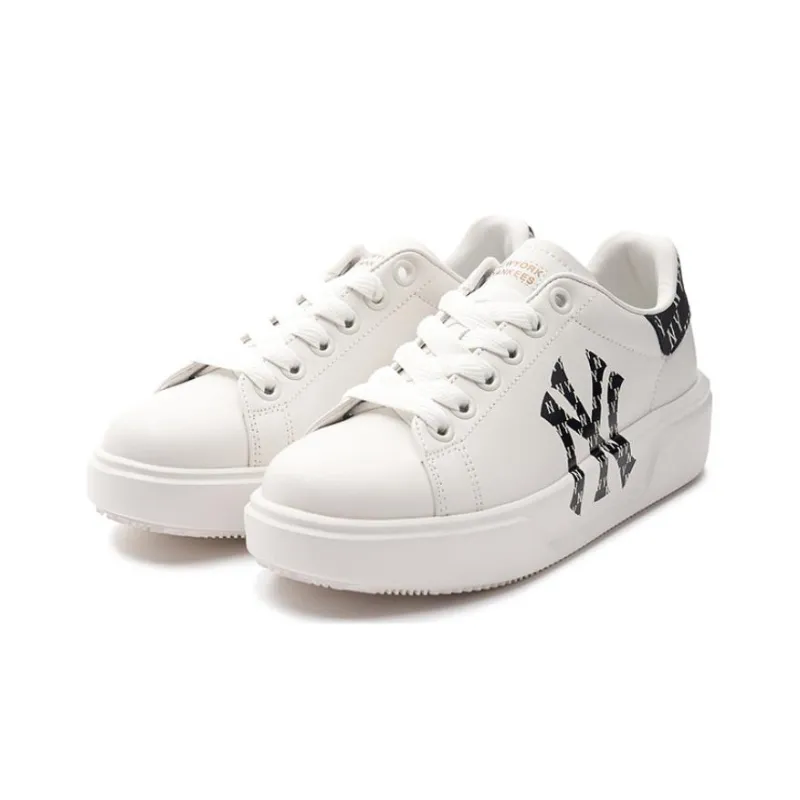 MLB Chunky Classic Wear Resistant Low Top Skateboard Shoes Unisex White-1