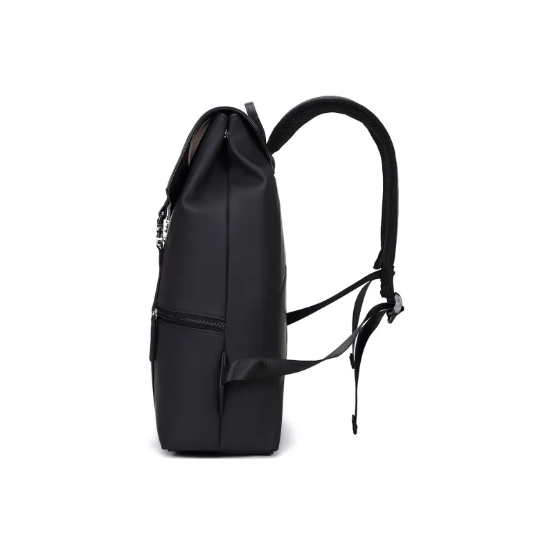 Slazenger PU Leather Patchwork Backpack Large Size Unisex Graphite Black-2