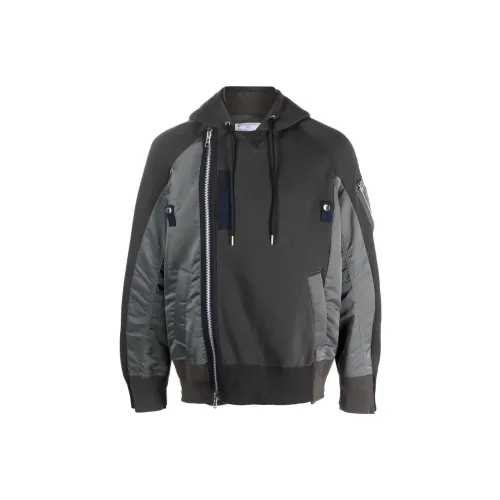 Sacai Jackets Men Dark Gray