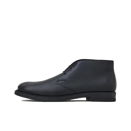 TOD'S Leather Shoes Black Male