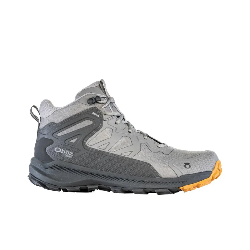 Oboz Footwear Katabatic Waterproof Cushioning Wear-Resistant Mid-Top Outdoor Shoes Men's Gray-1