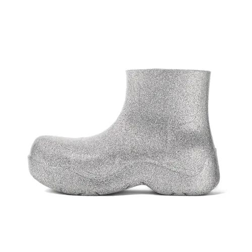 Bottega Veneta Puddle Ankle Boots Men Silver