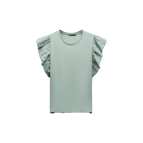 ZARA T-Shirts Women's Lake Green