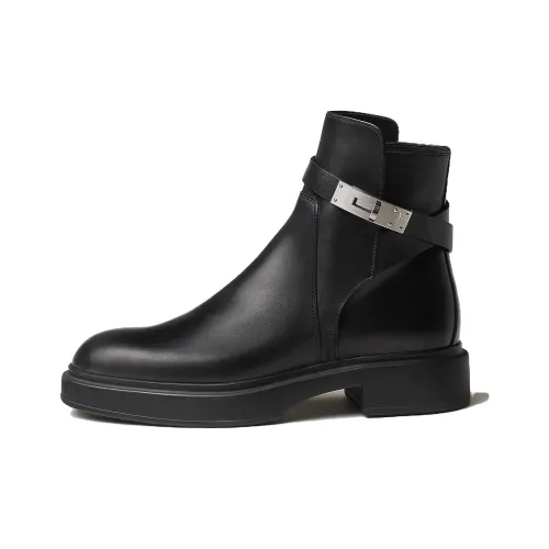 HERMES Ankle Boots Women's Black