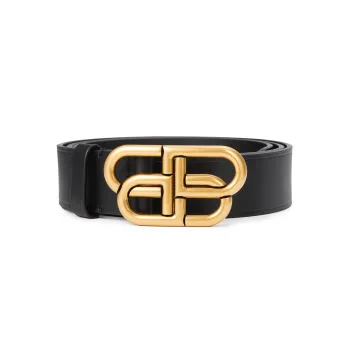 Balenciaga Bb Large Belt Gold tone