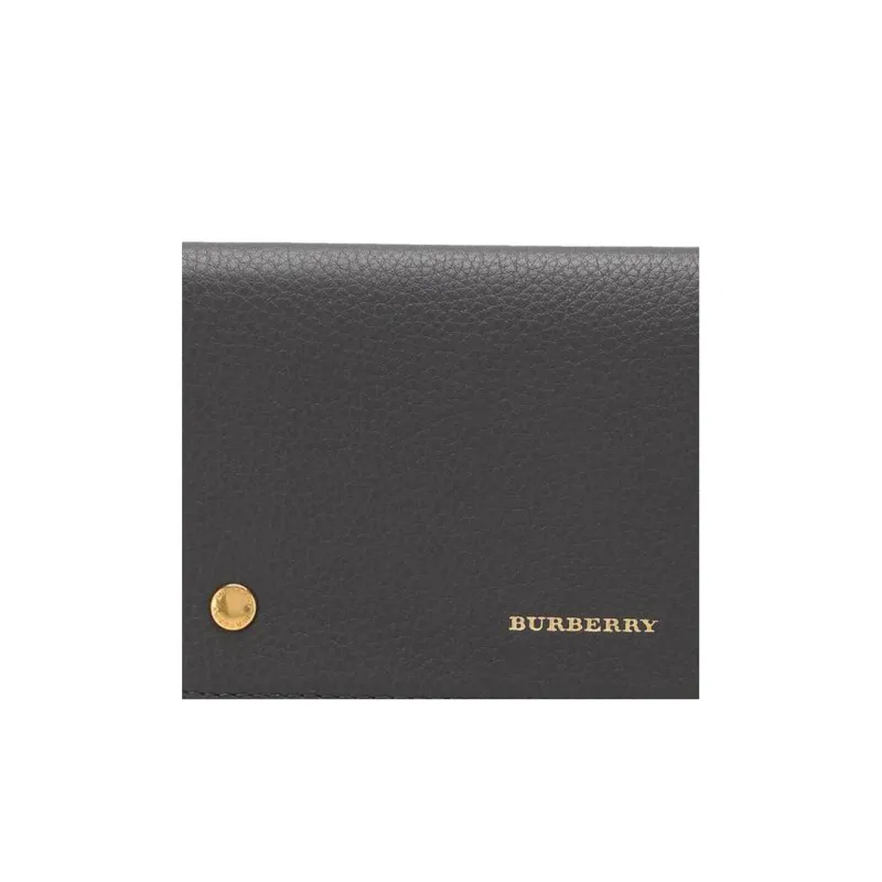 Burberry Genuine Leather Wallet Regular Women's Black-3