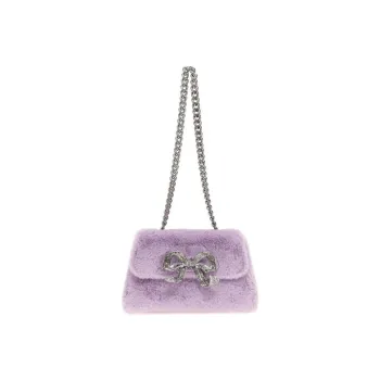 Self-portrait Fluffy Bow Mini Crossbody Bag