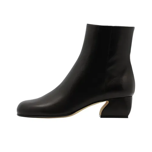 SERGIO ROSSI Round-toe 60mm Leather Boots