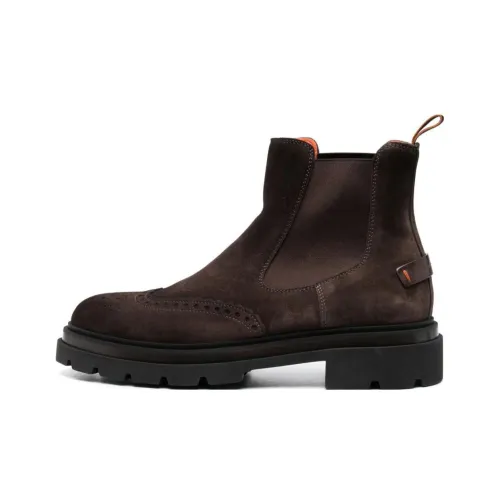 Santoni Chelsea Boots Men Brown