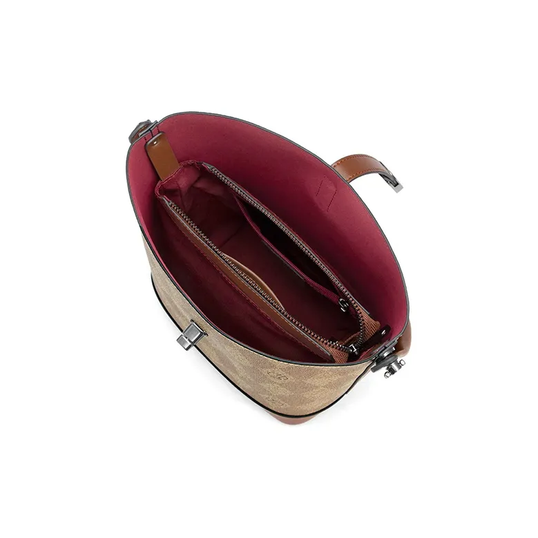 MashaLanti PVC And Synthetic Leather Shoulder Bag Crossbody Bag Handbag Women's Coffee-4