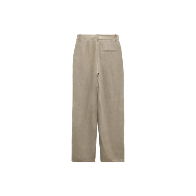 ZARA Casual Pants Women's Beige-1