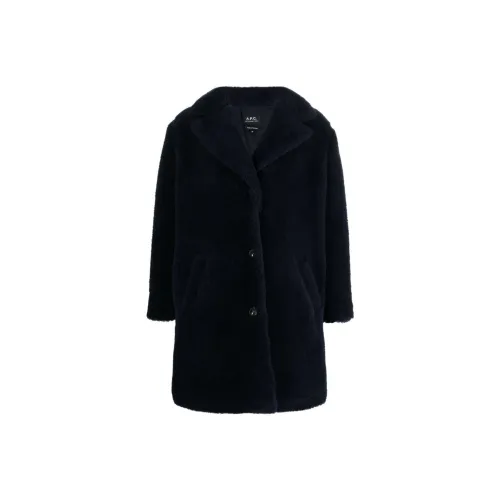 A.P.C. Nicolette Brushed Single-breasted Coat