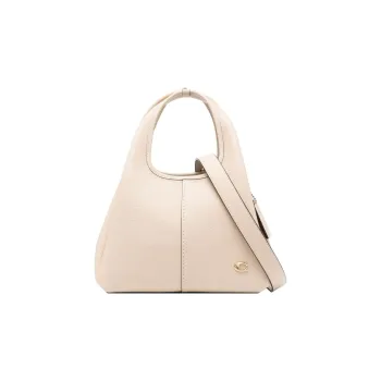COACH Lana Leather Handbag Shoulder Bag Women's Ivory White