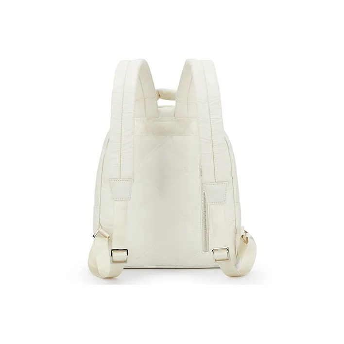 Sisea Fabric Backpack Regular Women's Ecru Light Green Gray Black-3