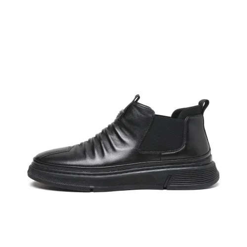 TRUMPPIPE Ankle Boots Men Black