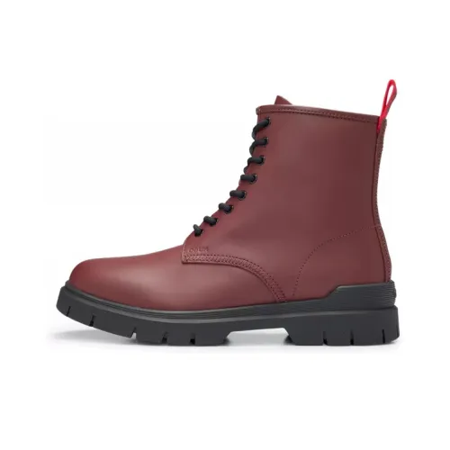 HUGO BOSS Ankle Boots Men Deep Red