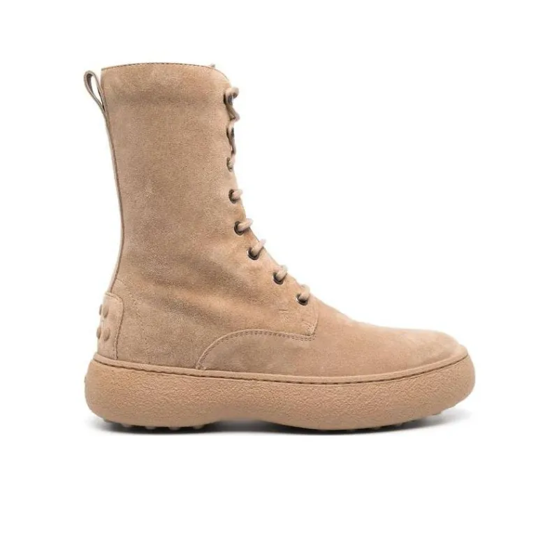 TOD'S Round-Toe Lace-Up Boots Women's-3