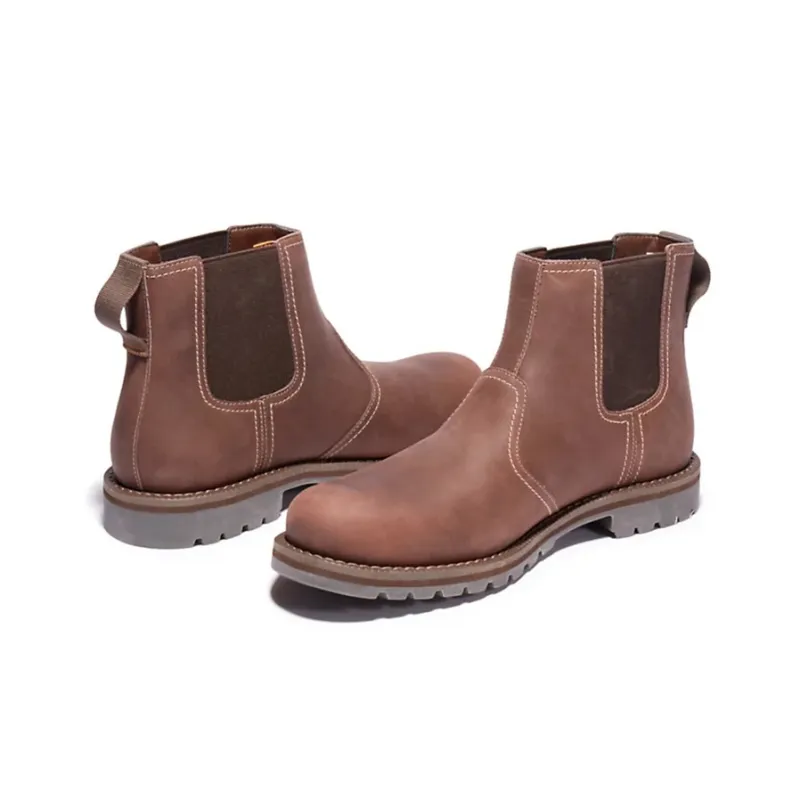 Timberland Larchmont Chelsea Boots Men Mid Top Light Brown-4