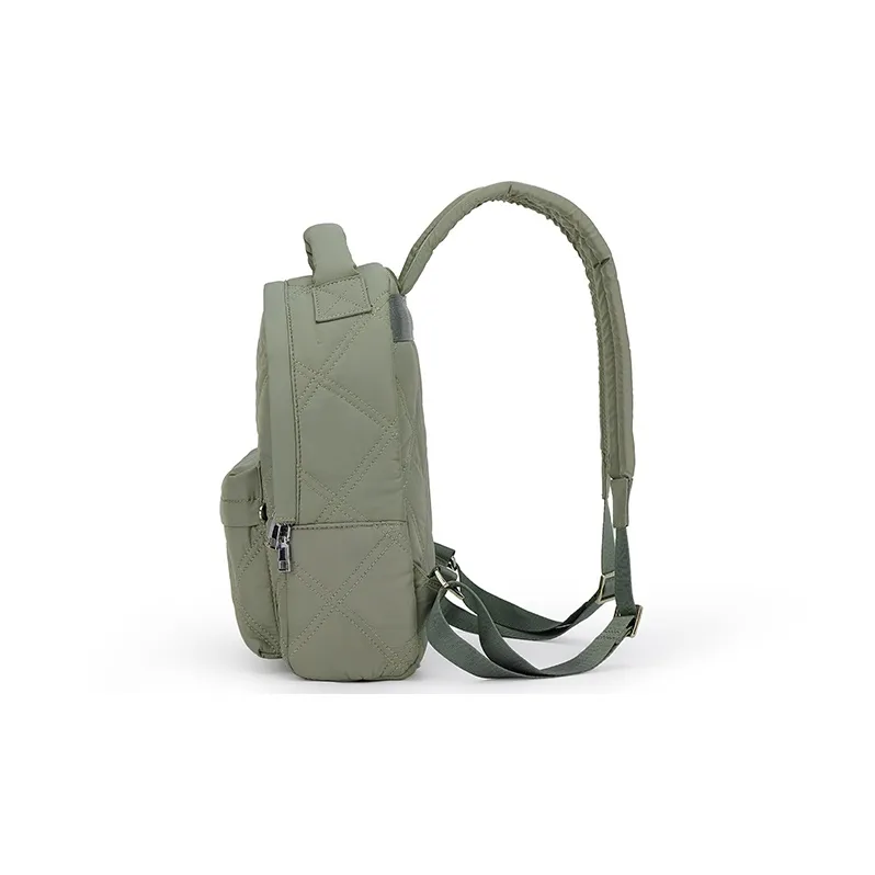Sisea Fabric Backpack Regular Women's Ecru Light Green Gray Black-8