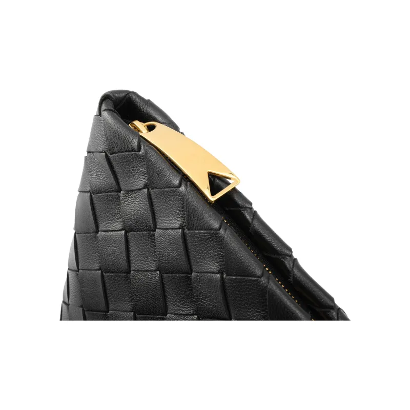 Bottega Veneta Leather Clutch Women's Black-5