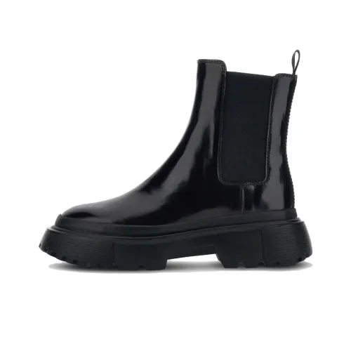 HOGAN Patent-leather Chelsea Boots