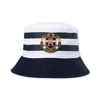 Tommy Hilfiger Cotton Bucket Hats Men's Deep Blue White Stripes