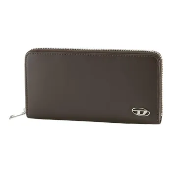 DIESEL Cow Leather Card Holder Wallet Men's Dark Brown