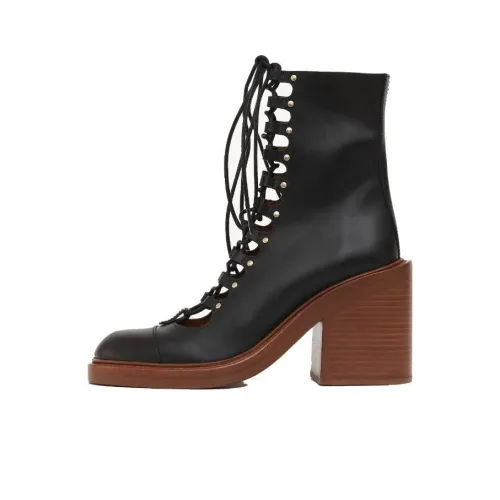 Chloé Lace-up 100mm Boots