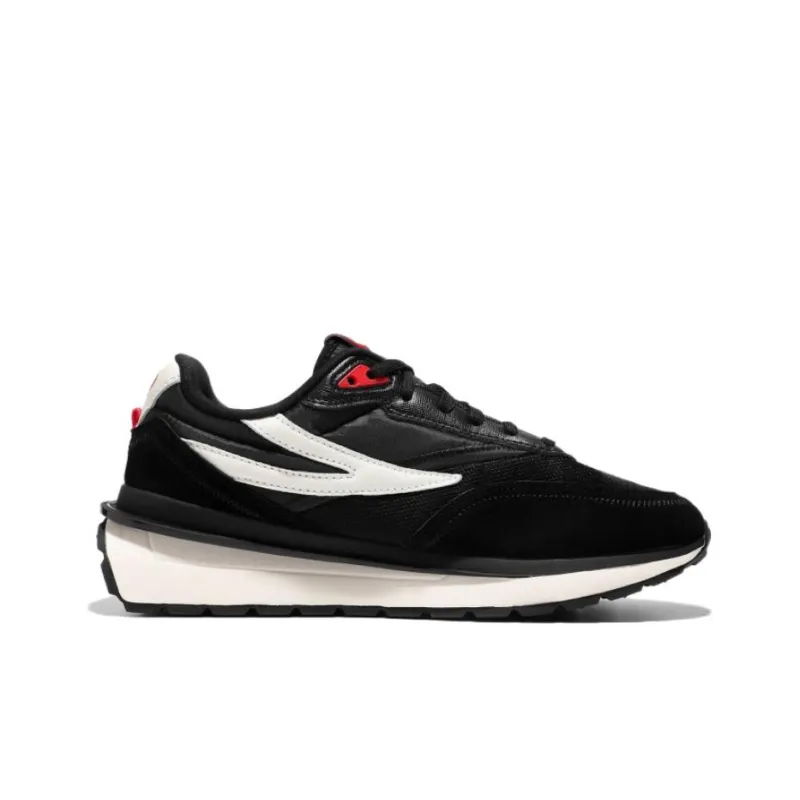 FILA Renno Abrasion Resistant Low Top Chunky Sneakers Unisex Black-1